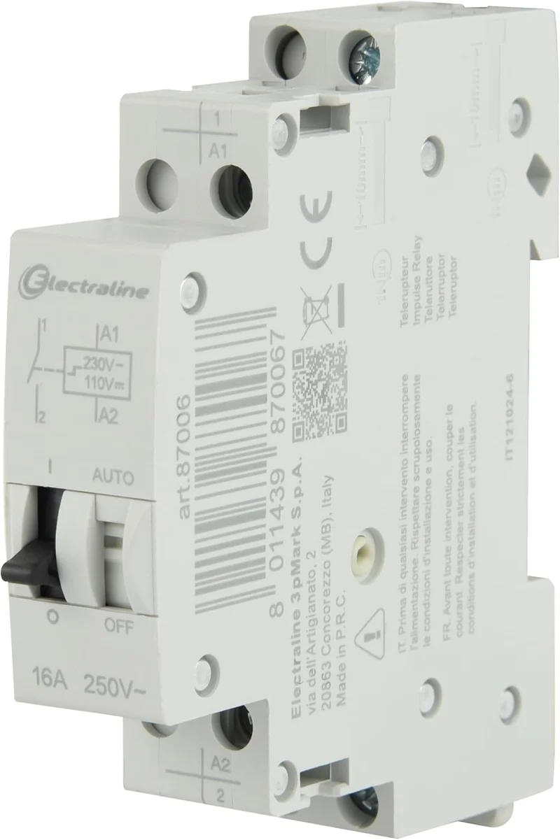 Interrutore a Rele, Teleruttore 16A, 230V, 1NO