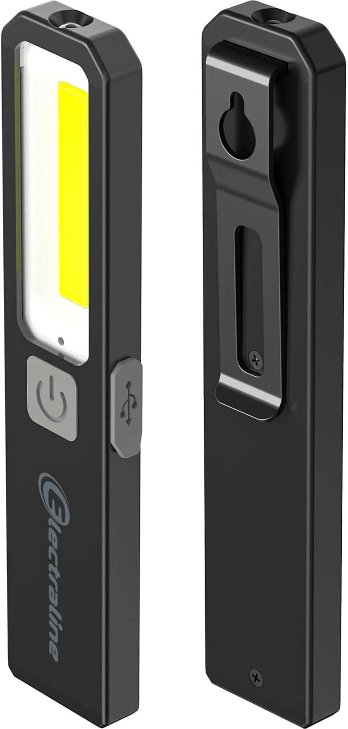 Torcia LED 700+100 Lumen, Luce bianca chiara 5700W, con magnete integrato, batteria ricaricabile di 2000mAh, IP54, per usi professionali